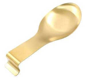 lot 1491 image: Gold Spoon Rest Stainless Steel Spoon Ladle Holder (STOCK PHOTO NOT EXACT)&nbsp