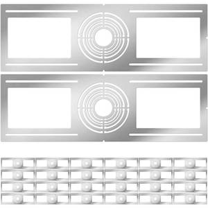 lot 1622 image: New Construction Mounting Plate, 24PC, 2-3-3.75-4-5-6 Inch, LED Recessed Lighting Housing Plate for New Construction and Remodeling, Shallow Recessed Led Lighting Plate, Rough-in Wafer Light Bracket Retail- $110