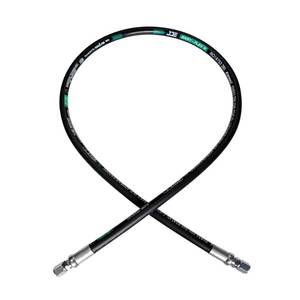 lot 1650 image: Heroson 26711-12-12RW Hydraulic Hose Swivel Assembly 34&nbsp Hydraulic Hose with Female JlC X Female JlC 24 Long 3118 psi, Black, Retail $30
