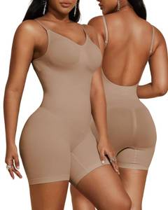lot 1657 image: Paukee Womens Backless Shapewear Bodysuit Tummy control Shorts Seamless Body Shaper Light Body Sculpting Large