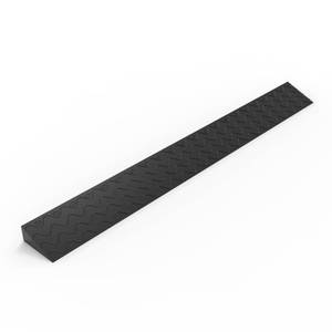 lot 1665 image: Henka 1.6 Rise Threshold Ramps for Doorways, Wheelchair Ramp for Home Steps, Door Threshold Ramp with Anti-Slip Surface (Color Black, Size 39x3.94x1.6in) Retail- $30