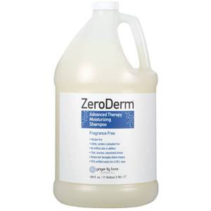lot 1668 image: Ginger Lily Farms Botanicals ZeroDerm Advanced Therapy Moisturizing Shampoo for All Hair Types, 100% Vegan &amp Cruelty-Free, Fragrance Free, 1 Gallon (128 Fl. Oz.) Refill, Retail $27