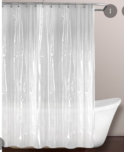 lot 1675 image: Clear 72-inch Shower Curtain Liner