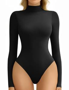 lot 1714 image: Avidlove Bodysuits for Women Long Sleeve Body Suits Turtleneck Bodysuit Going Out Tops New Years Eve Outfits Women (Black, S)