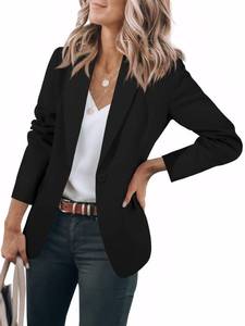 lot 1715 image: Cicy Bell Womens Casual Blazers Open Front Long Sleeve Work Office Suit Jackets Blazer Black Large