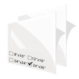 lot 1720 image: KEVJES Premium Glossy White Cast Acrylic Plexiglass Lucite Sheets-18 Inch Thick (3mm) (2, 24x36 inch-3mm)