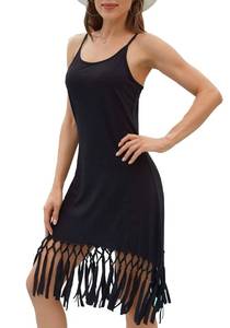 lot 1730 image: pinziko Womens Summer Beach Dress Bikini Cover Up Sleeveless Spaghetti Strap Dresses Medium