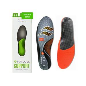 lot 1746 image: Sof Sole Womens High Arch Unisex FIT Support Insoles, Grey, Womens 7-8Mens 5-6