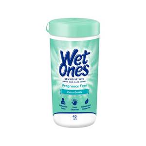 lot 1752 image: Wet Ones Hand and Face Wipes,��Sensitive Skin Wipes  Unscented Wipes, Hand and Face Wipes Sensitive Skin, Wet Ones Sensitive Skin Wipes, 40 ct. Canister