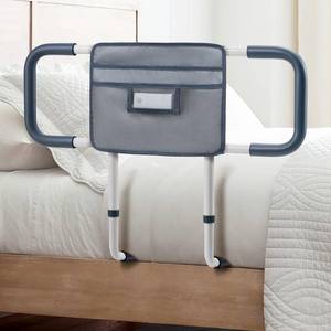 lot 1759 image: CanFord Bed Rails for Elderly Adults Safety Extended Side Assist Grab Bar Handrails for Seniors Adjustable Bed Cane with Motion Sensor Light Bed Guard Handle Bedside Railing, Fit King Queen Full Twin Retail- $50