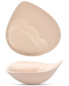 lot 1901 image: KSang Super Thick Bra Pads Inserts for Push Up, Bra Pads Breast Enhancers Add 1-2 Cups for Women Dresses, Swimsuits, Sport, Fit AB - Beige