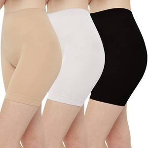 lot 1904 image: INNERSY Womens Slip Shorts for Under Dresses High Waisted Shorts 3-Pack(Black Nude White,Large)