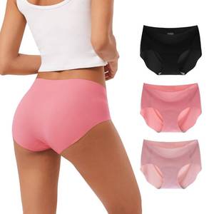 lot 1915 image: INNERSY Womens Seamless No Show Hipster Panties Invisible Light Underwear 3-Pack(Berry Night,Large)