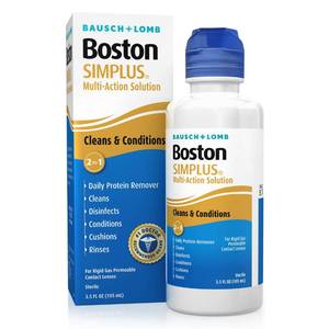 lot 1926 image: Boston SIMPLUS Multi-Action Solution, Cleans & Conditions Rigid Gas Permeable (RGP) Lens, Daily Protein Remover, 3.5 Fl Oz