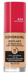 lot 1933 image: Covergirl Outlast Extreme Wear Foundation - Buff Beige 825
