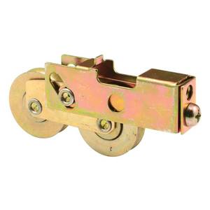 lot 1994 image: Prime-Line D 1988 1-12 in, Tandem Steel Roller Assembly with Ball Bearing, Plain Back (Single Pack)