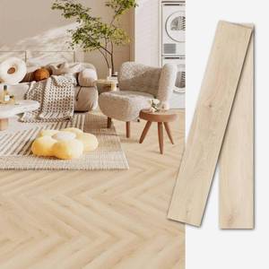 lot 2037 image: MULGREAT Peel and Stick Floor Tile, 54 Sq.Ft 36 Pieces 36x6 Long Vinyl Flooring, 1.5mm Thick Waterproof Renter Friendly Tiles for Bedroom Kitchen, Blayney Oak, Retail $70