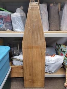lot 1707 image: Traditional Wooden Iron Board with Metal Bindings