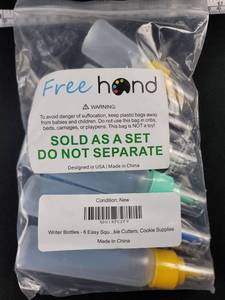 lot 1746 image: Freehand Writer Bottles Set - Cookie Decorating Tips
