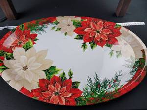 lot 1754 image: Christmas Poinsettia Serving Platter