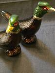 lot 5280 image: Avon Glass Pheasant Salt and Pepper Shakers