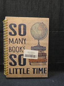 lot 1519 image: Book Lovers Spiral Notebook with Globe Design