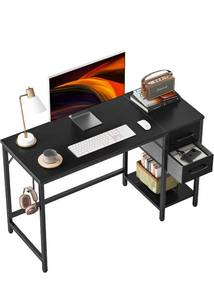 lot 34666 image: CubiCubi Computer Desk with 2 Drawers, 40 Inch Small Home Office Desk with Storage Study Writing Table, Modern Black - Retail $0