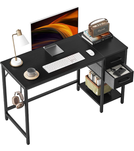 lot 34700 image: CubiCubi Computer Desk with 2 Drawers, 40 Inch Small Home Office Desk with Storage Study Writing Table, Modern Black - Retail $79