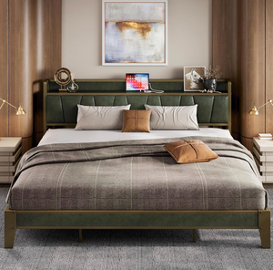 lot 34707 image: LIKIMIO Twin Daybed with Trundle Bed, Storage Headboard with Charging Station, Sofa Day Bed with Strong Supports for Living Room, Bedroom, and Guest Room, Dark Brown - Retail $205