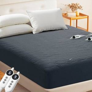 lot 34742 image: MASVIS Heated Mattress Pad King Size - Dual Control, 6 Heat Settings & 10-Hour Auto Off, Quilted Electric Bed Cover, Bed Warmer with Deep Pocket  Fast Heating  Machine Washable,Grey,78x80 - Retail $0
