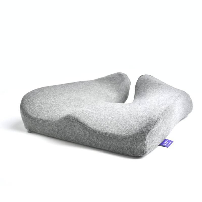 lot 34059 image: C CUSHION LAB Patented Pressure Relief Seat Cushion for Long Sitting Hours on OfficeHome Chair, Car, Wheelchair - Extra-Dense Memory Foam for Hip, Tailbone, Coccyx, Sciatica - Light Grey - Retail $64