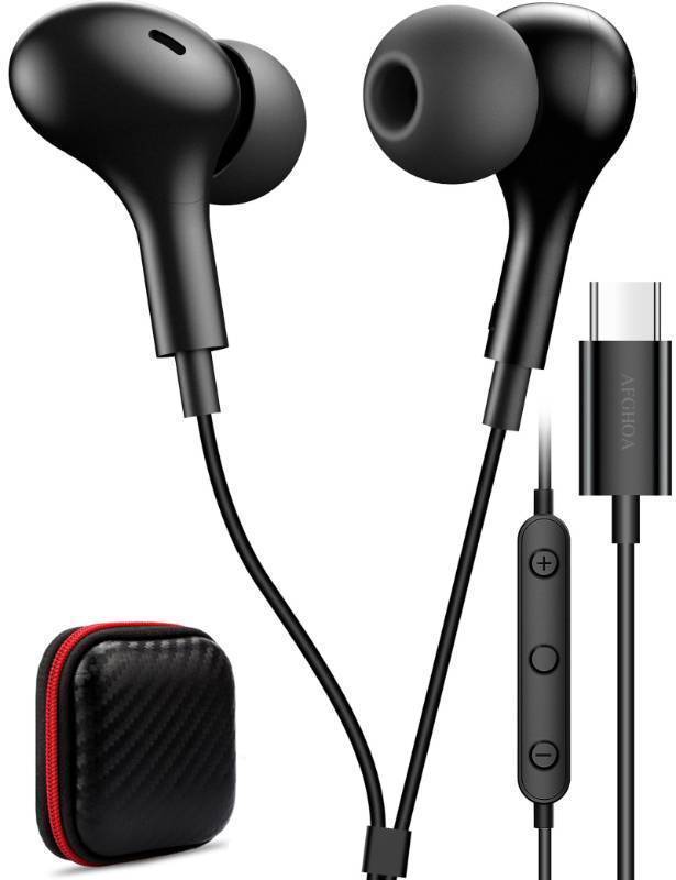 lot 14480 image: USB C Headphone for Samsung S25 FE S24 A16 A17 Wired Earbuds Magnetic in-Ear Type C Earphone with Microphone Volume Control Bass Stereo Noise Canceling for iPhone 17 Pro Max Air 16 16e 15 Pixel 10 9a - Retail $14