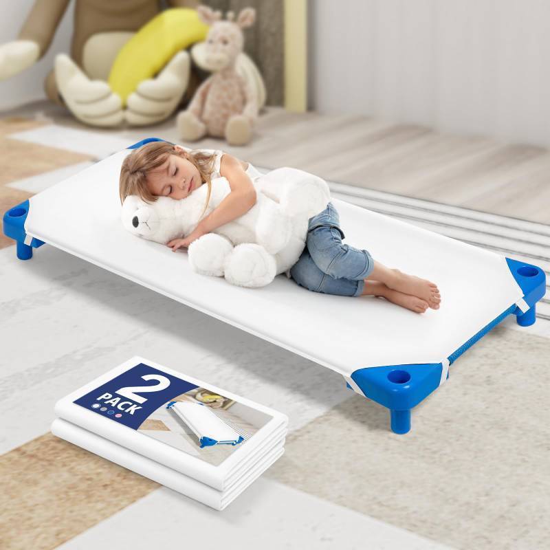 lot 14561 image: Cot Sheets for Daycare Standard Size - Fits 23 x 52 Cot, 2 Pack, Daycare Essentials, Soft & Comfortable Fitted Cot Cover, Preschool Kids Nap Time Sheets, Brushed Microfiber - White - Retail $9