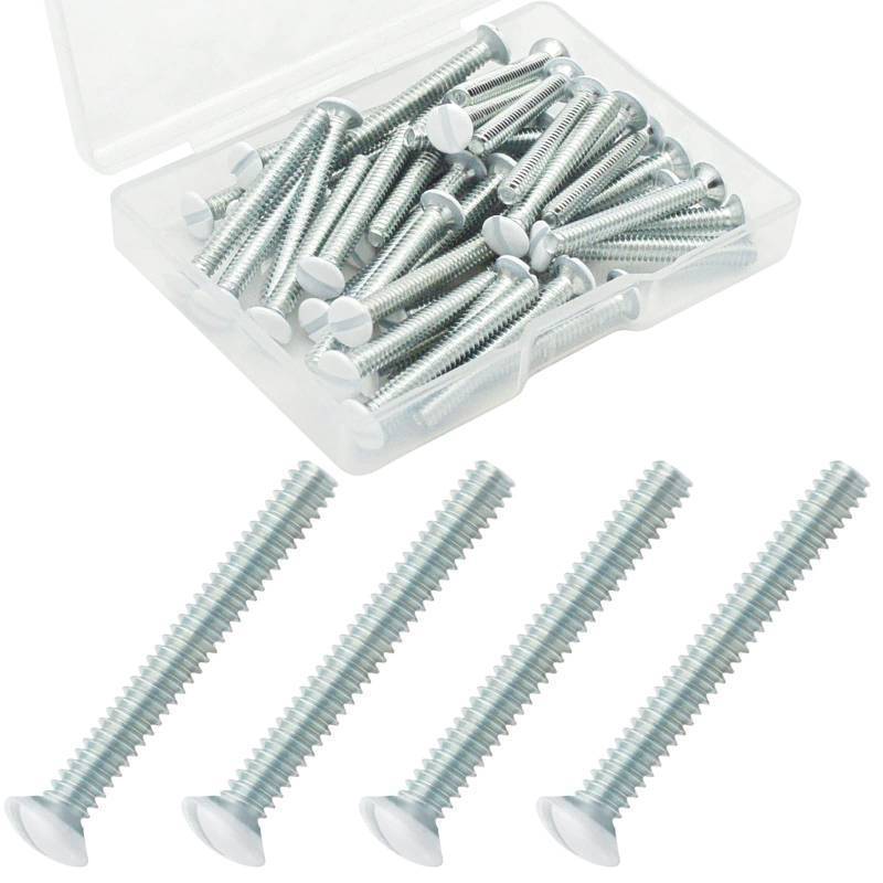 lot 14613 image: Wall Plate Screws, 1.2 Inch Long Outlet Screws Perfect Replacement with Outlet Cover, Switch Plate and Light Plate Screws