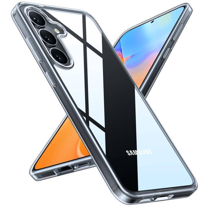 lot 14690 image: TORRAS Guardian Shockproof for Samsung Galaxy S25 Case, 12FT Military Grade Drop Thin & Soft Touch for Samsung S25 Case, Transparent Protective Slim Case for Samsung S25, Diamond Clear - Retail $20
