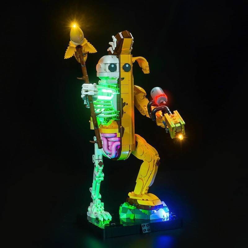 lot 14694 image: Light kit Compatible with Lego Peely Bone Fortnite 77072 - Only Lights, NO Bricks, Lighting Accessories Compatible with Lego 77072 Fortnite Skeleton Banana Man