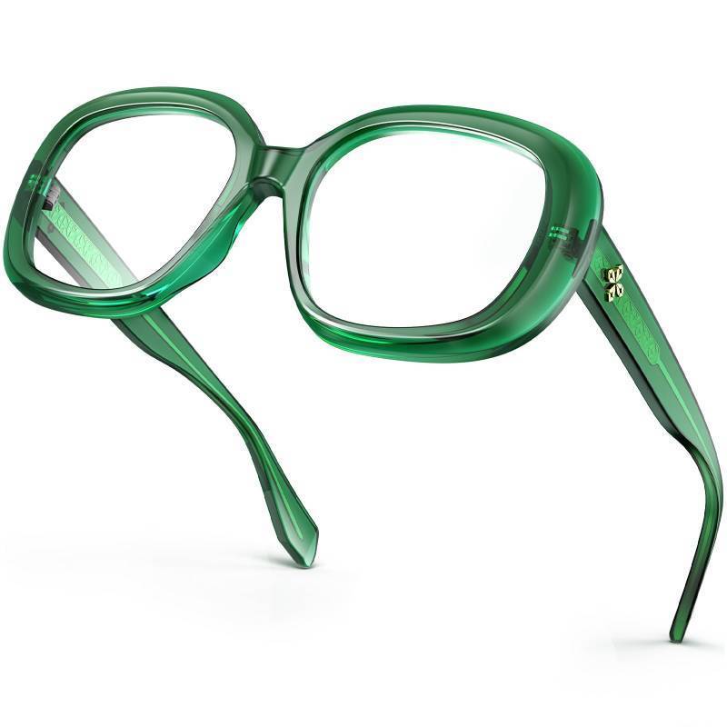 lot 14850 image: Oversized Round Computer TR90 Blue Light Blocking Glasses for Women Men Lavinia