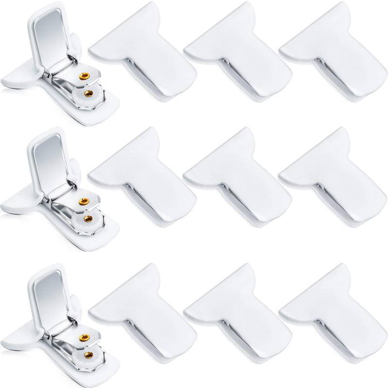 lot 53818 image: 12 Pieces Padded Comforter Clips White Duvet Clips Padded Blanket Fasteners to Secure Bedding for Preventing Comforters From Shifting Inside Duvet Cover Sweet Sleeping - Retail $10