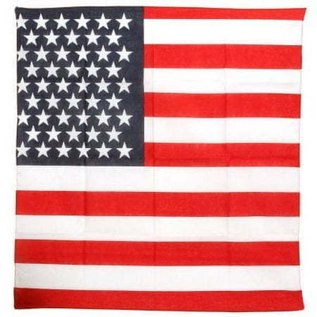 lot 506 image: Amscan Poly-Cotton American Flag Bandana Unisex Adult Lot of 2