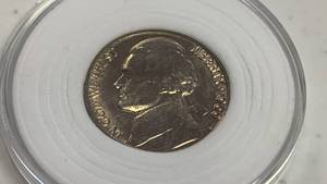 lot 41 image: 1960 Jefferson Nickel Monticello 5 cents coin BU Brilliant Uncirculated in protective case