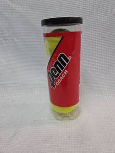 lot 386 image: Penn Coach Tennis Ball Storage Tube, with tennis balls