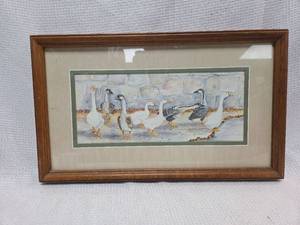 lot 435 image: Framed Goose Picture