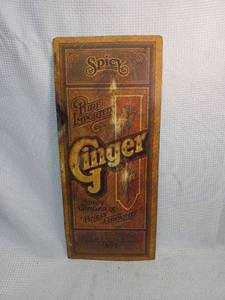 lot 489 image: 1893 Spicy Brand Pure Imported Ginger Advertising Board