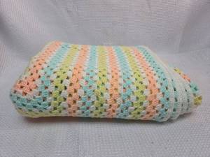 lot 495 image: Pastel Striped Baby Blanket