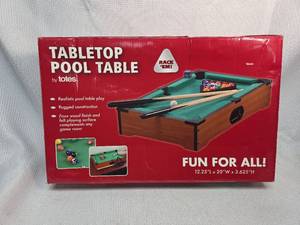 lot 496 image: Totes Tabletop Pool Table Game Set