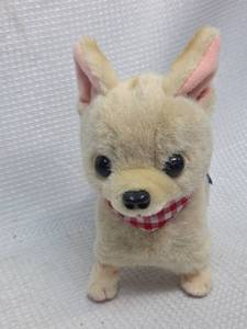 lot 523 image: Electronic Chihuahua Plush with Red Gingham Collar
