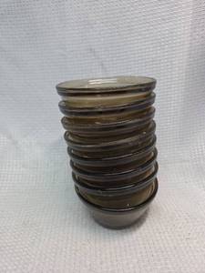 lot 618 image: Lovenware custard cups- Smoke Glass 6oz