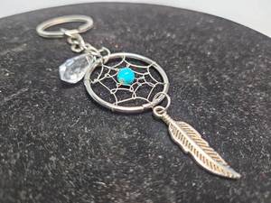lot 640 image: Dreamcatcher Keychain with Turquoise Bead