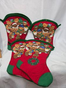 lot 658 image: LARGE Teddy Bear Christmas Stockings