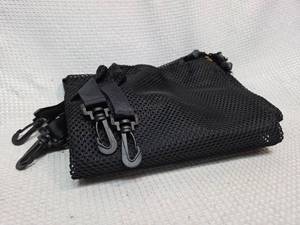 lot 667 image: Black Mesh Storage Bag with Clips 7.9x11.8